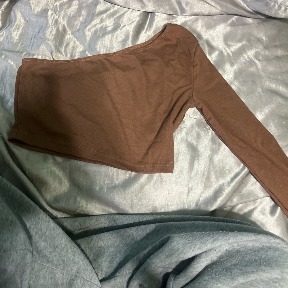 Brown Long Sleeve Top